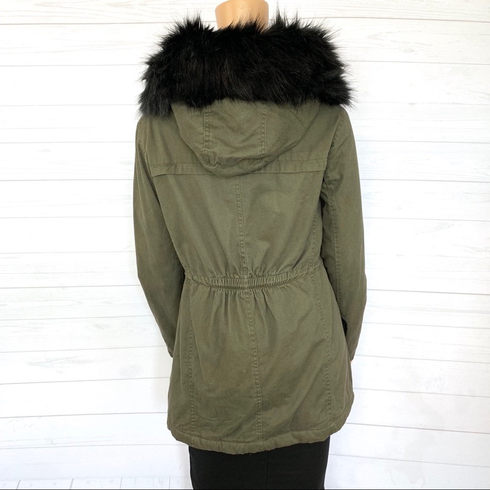 Forever21 Hooded Long Coat - Picture 2 of 8